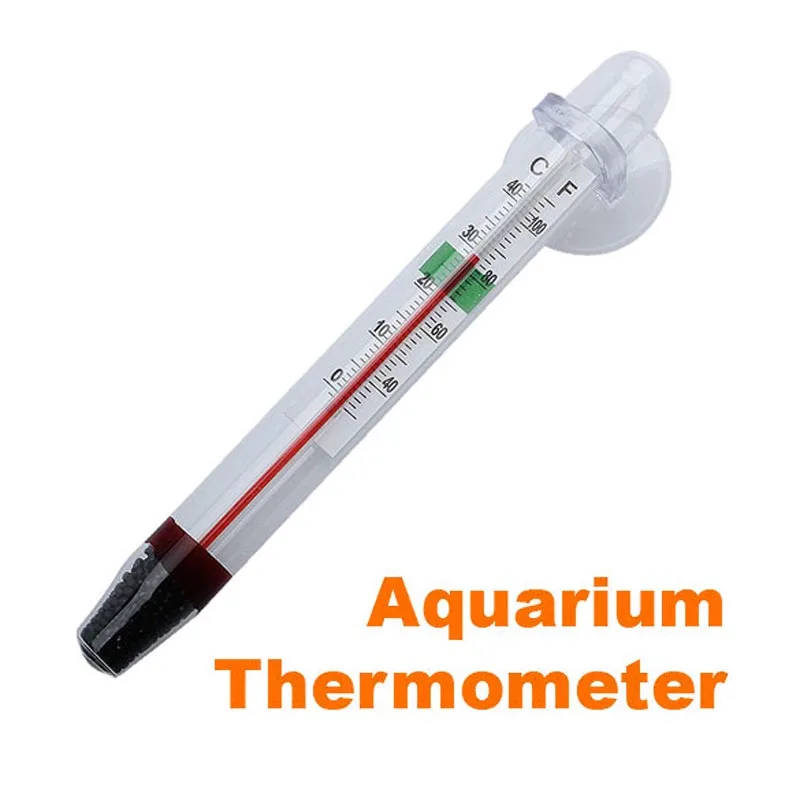 

Aquarium Thermometer Submersible Glass Fish Tank Thermometer Accessories for Water Temperature Measuring Waterproof Suction Cup