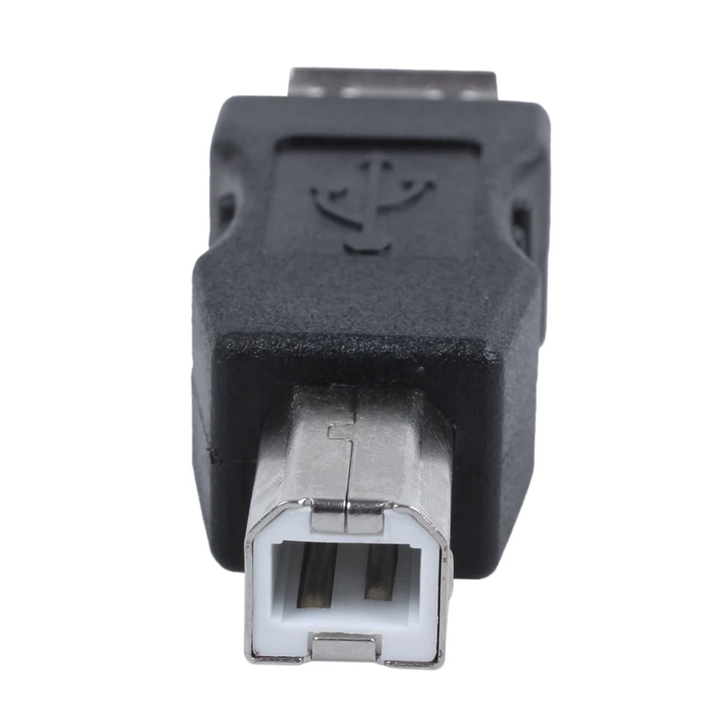 USB адаптер для принтера type A female B male Черный Серебряный тон|Кабели MP3/MP4-плееров| |