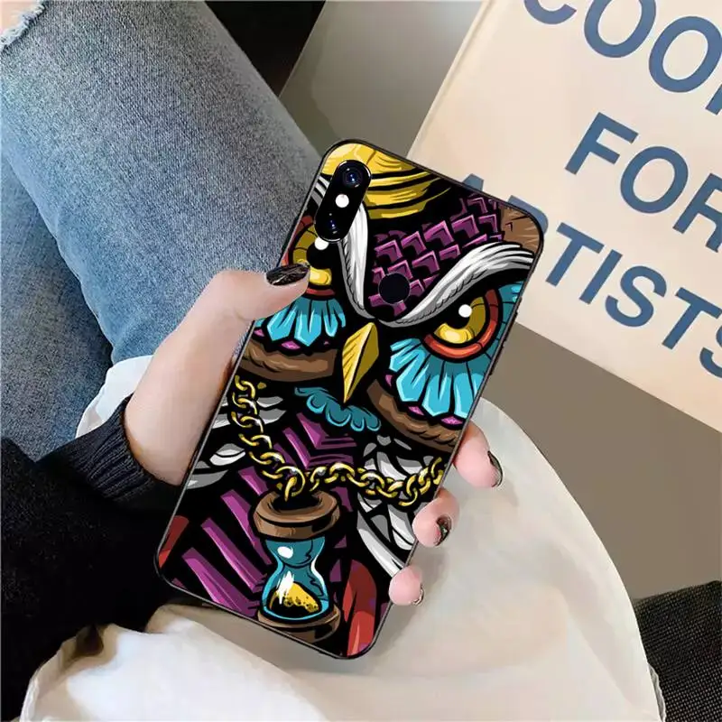 

Retro art animal owl Phone Case For Xiaomi Redmi note 7 8 9 t max3 s 10 pro lite