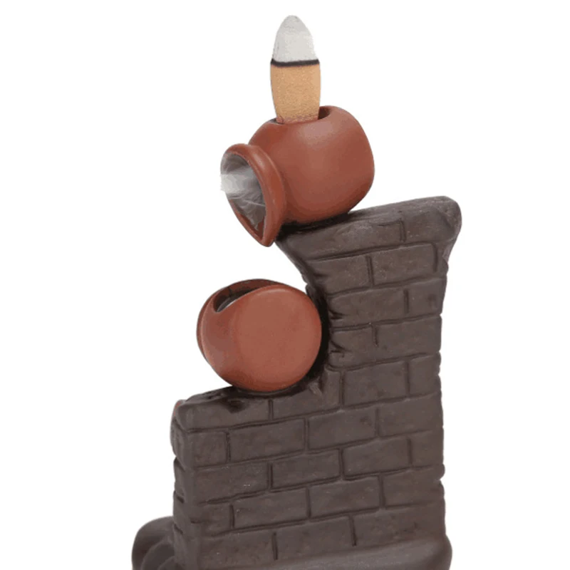 Incense Holder Flow Backflow Ceramic Tower Burner Statue Figurine Crafts | Дом и сад