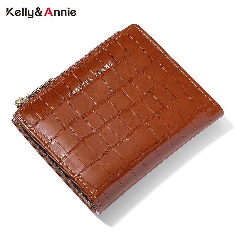 

Luxury Alligator Pattern Small Wallets Women Card Holder Soft PU Leather Zipper Coin Mini Purse Ladies Brand Designer Clutch Bag