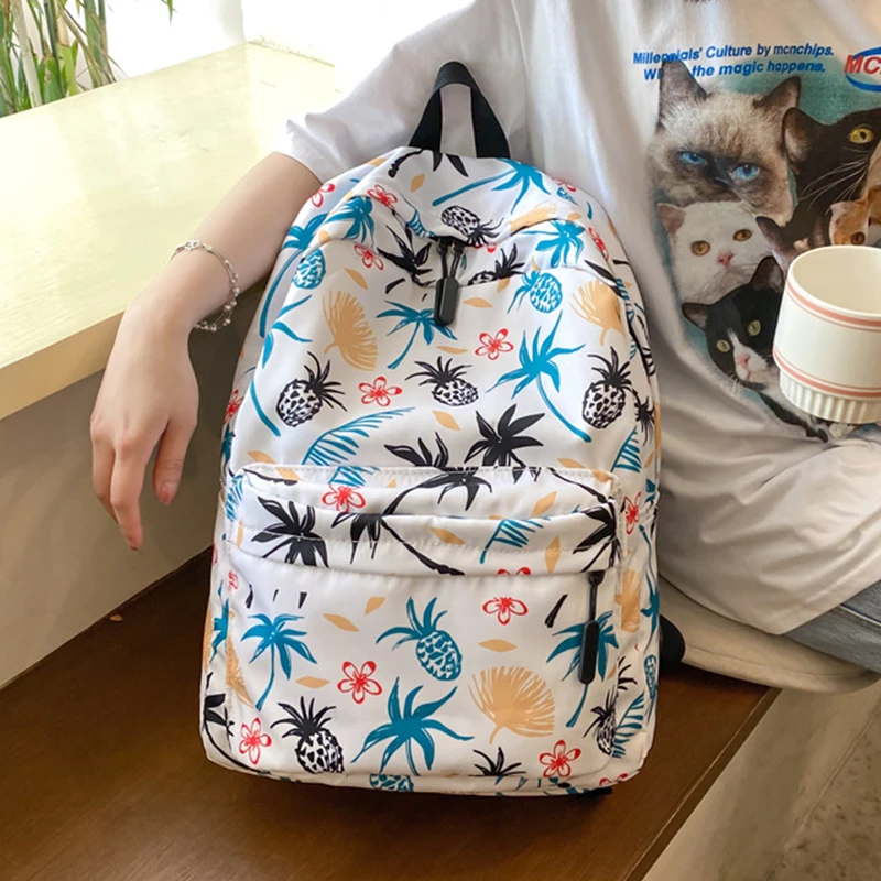 

Women Print Backpack for Girls Large Capacity Oxford School Bags Lady Cool Backpacks Anti Theft Travel Rucksack Female Bookbags