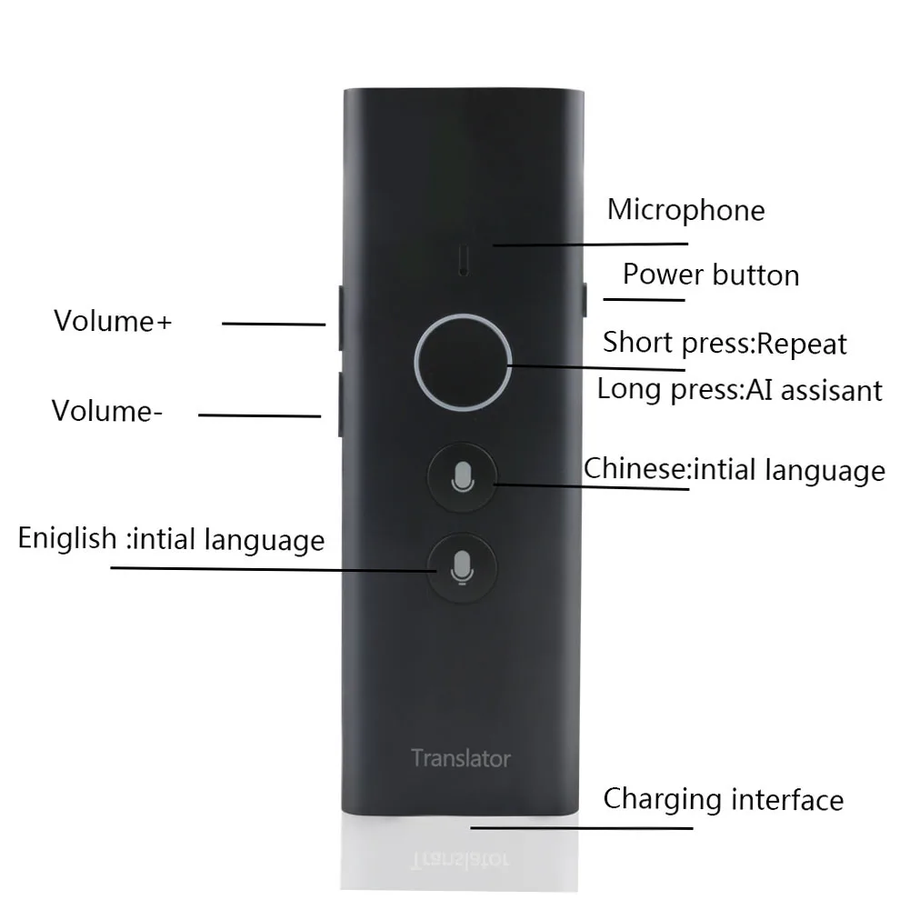 CKT02 Bluetooth Многофункциональный переводчик мгновенный голосовой помощник для