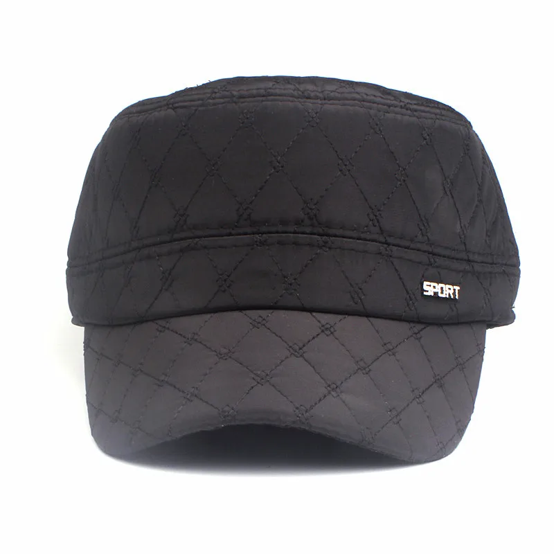 Мужская зимняя бейсболка Xthree хлопковая кепка Кепка с ушками снепбек для мужчин