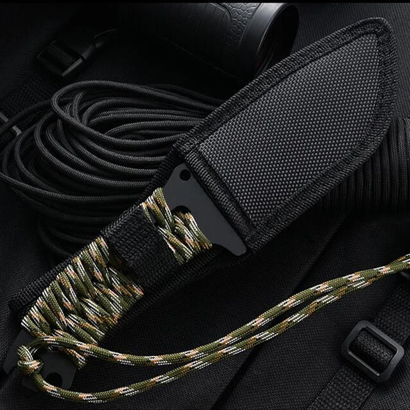 Карманный инструмент для выживания кемпинга нож с фиксированным лезвием лезвие