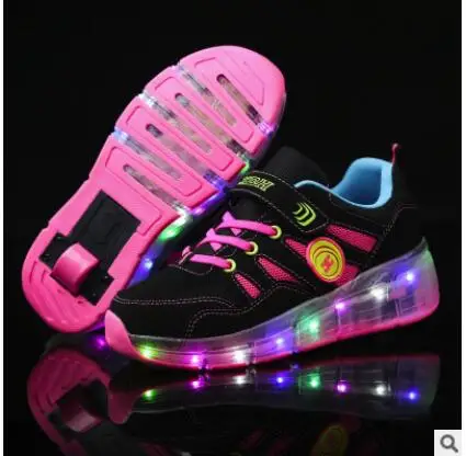 9 Jazzy Heelys детский светодиодный светильник Heelys для мальчиков и девочек детская обувь для роликовых коньков Детские кроссовки с колесами 51301 - Цвет: 9