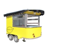 510 cm length free shipping food carts mobile stainless steel hot dog cart concession trailer towable food trailer for sale