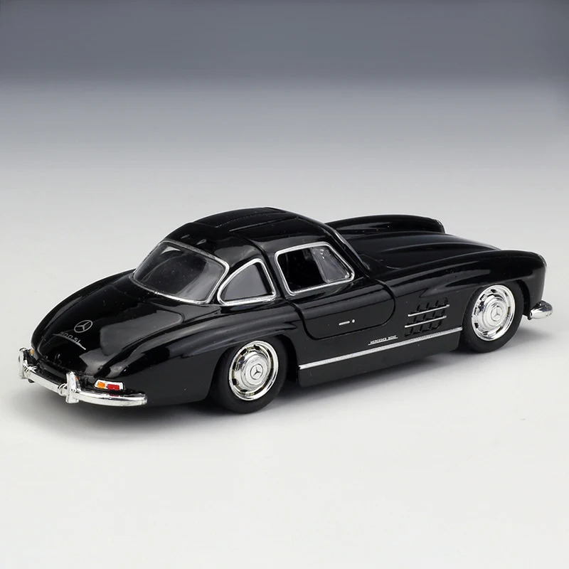 Welly 1:36 оригинальная коробка Mercedes 300SL Coupe Black Pull Back модель автомобиля под давлением