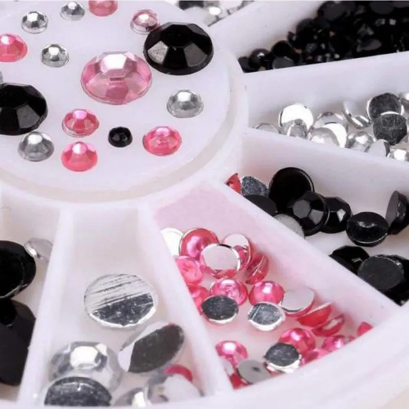 Разноцветные Хрустальные Драгоценности для дизайна ногтей Акриловые Блестящие