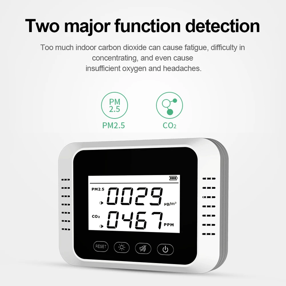 

Portable Digital Large LCD display CO2 Detector Formaldehyde Tester Air Quality Monitor Air Analyzer Carbon Dioxide Detector