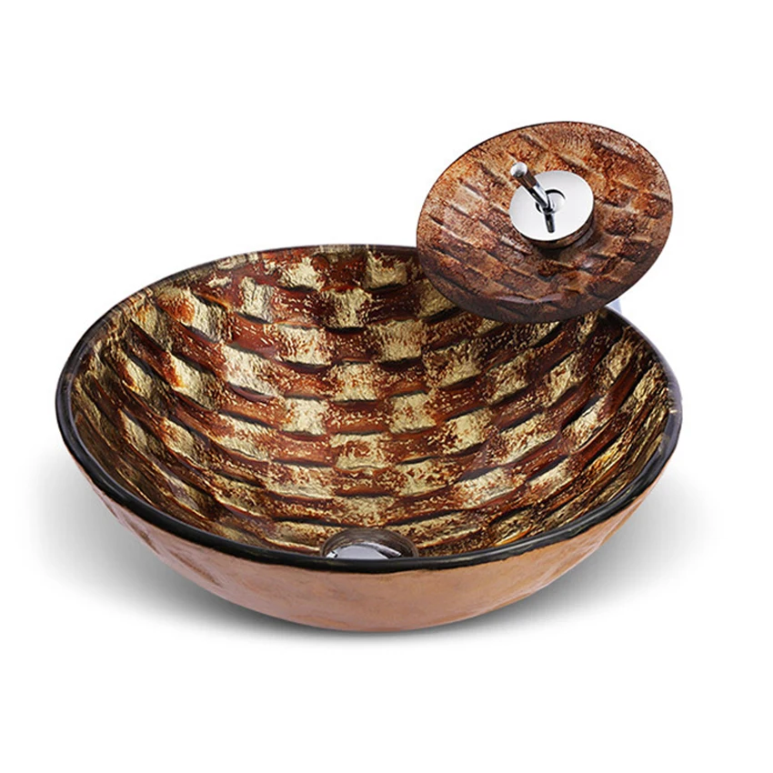 Умывальник из закаленного стекла для ванной комнаты с краном | Обустройство дома