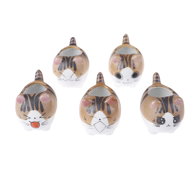 Керамический цветочный горшок в виде кошки 5 шт./компл. настольные горшки | Дом и