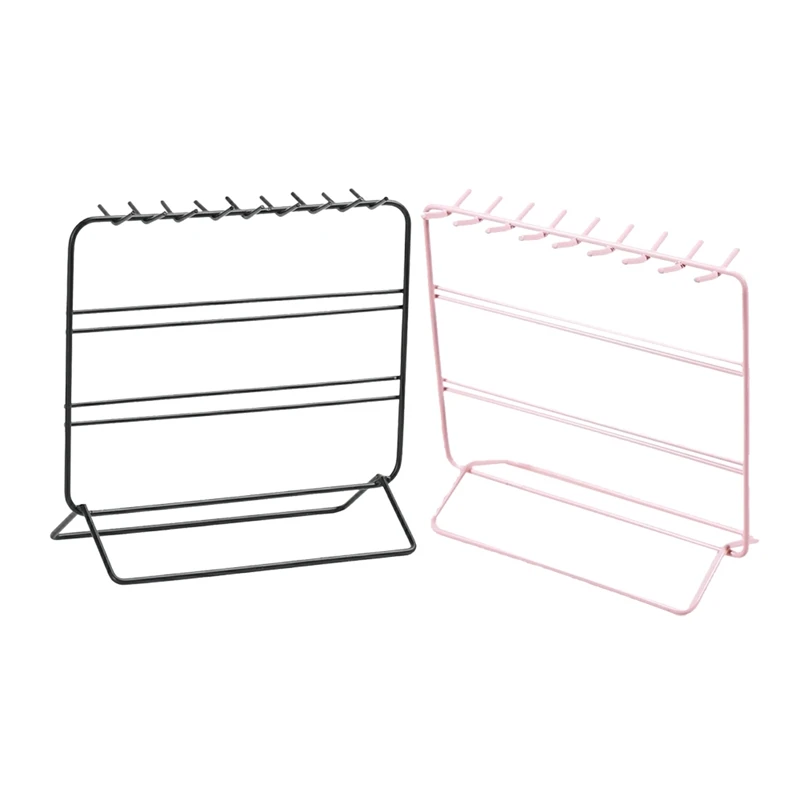 

Кованого железа стеллаж для хранения ювелирных изделий с крючками для спальни хранения Дисплей стенд Бут ожерелье Украшение Серьги Стенд