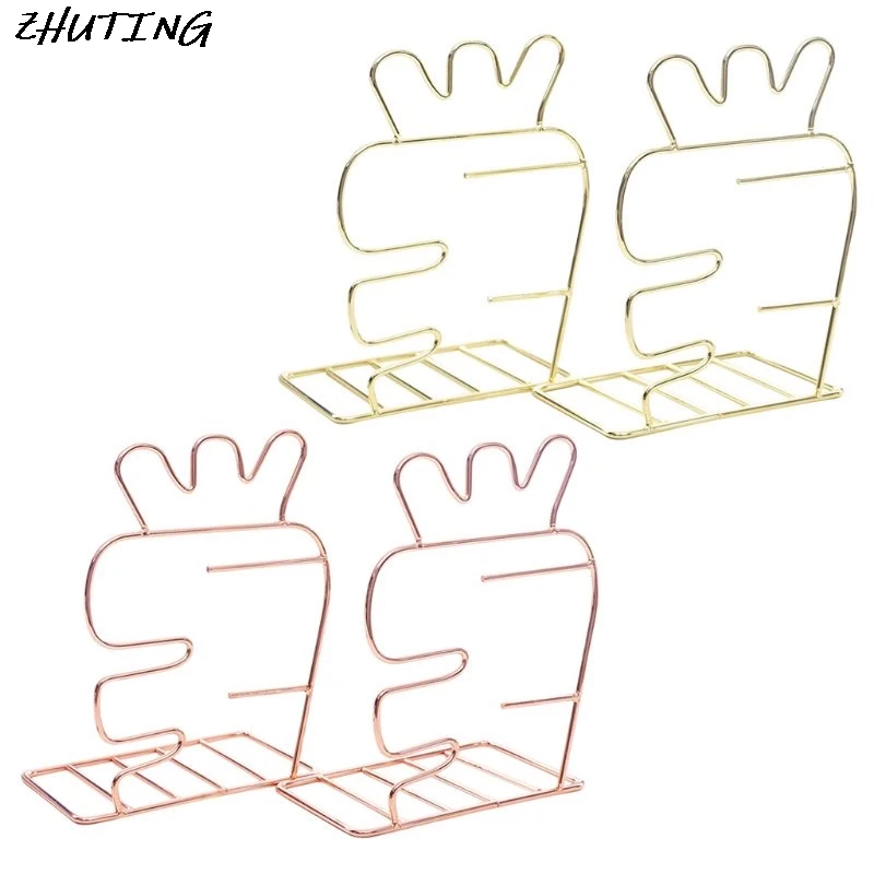 

Metal Book Ends Modern Decorative Bookshelf Decor For Bedroom Library Office School