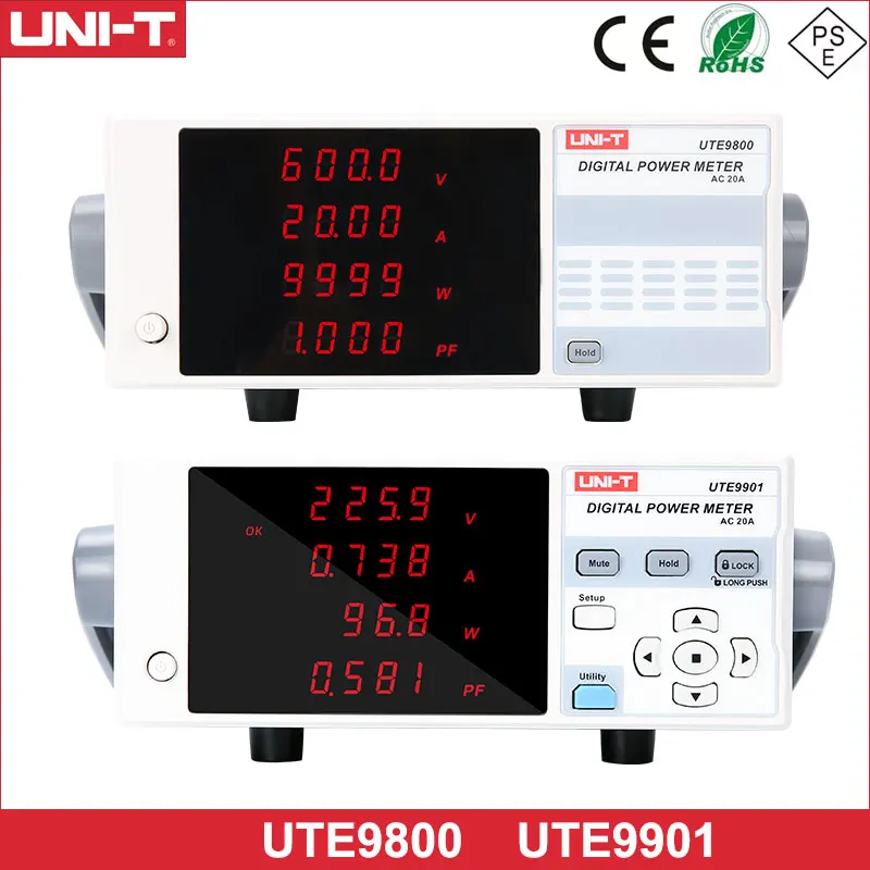 

Uni-T UTE9800/UTE9901 Electric Parameter Tester Smart Power Meter Home Appliances LED Fuel Power Meter