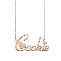 cookie name necklace custom name necklace for women girls best friends birthday wedding christmas mother days gift