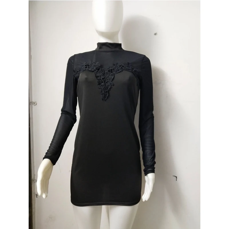 Платье-Карандаш женское вечернее Сетчатое с длинным рукавом | Женская одежда