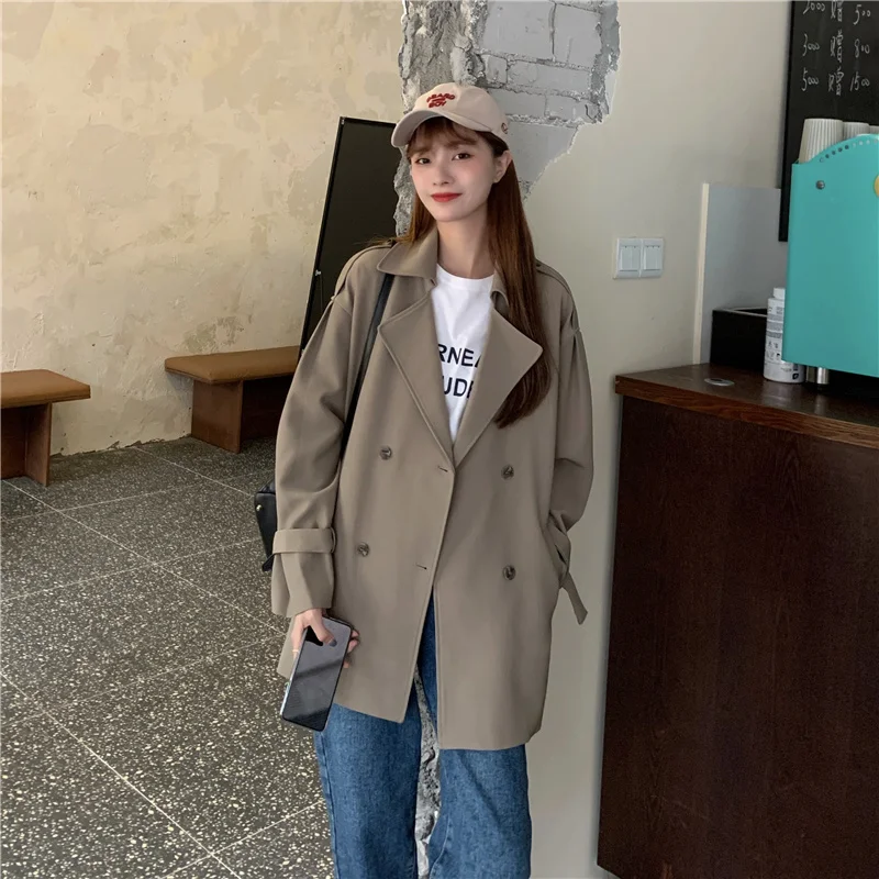

British Style Trench Coat Women's Mid-Length Small