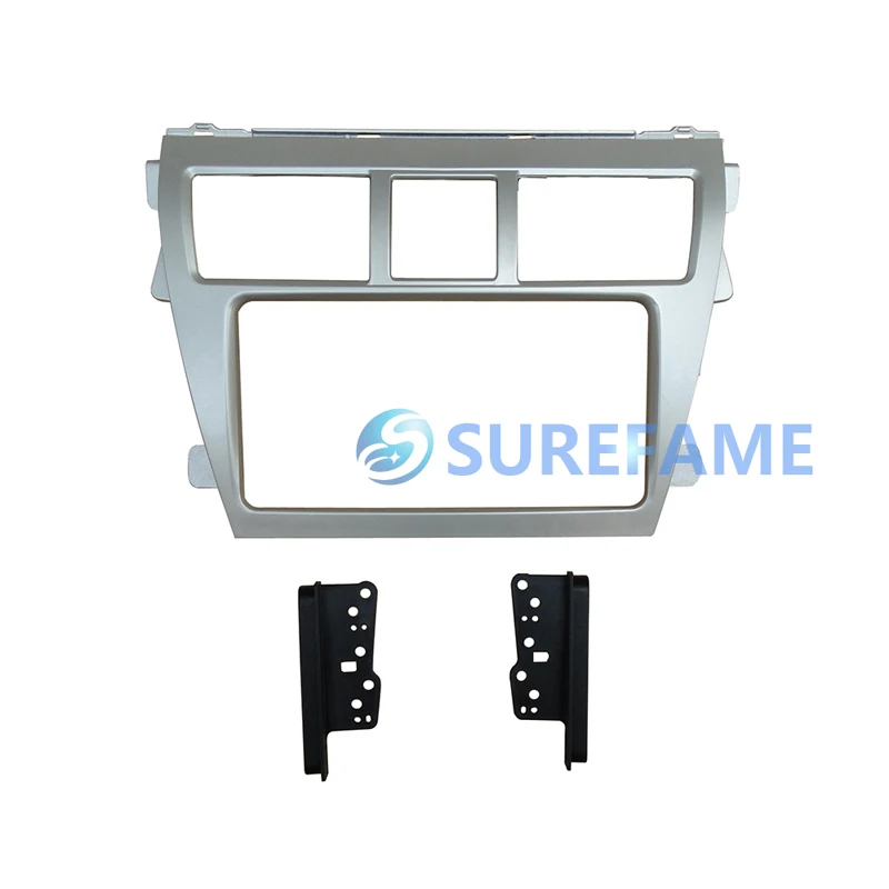 Автомобильная радиопанель для Toyota Vios 2007-2012 Belta 2005-2008 Yaris Sedan 2006 + Fascia Stereo GPS Dash Kit Trim