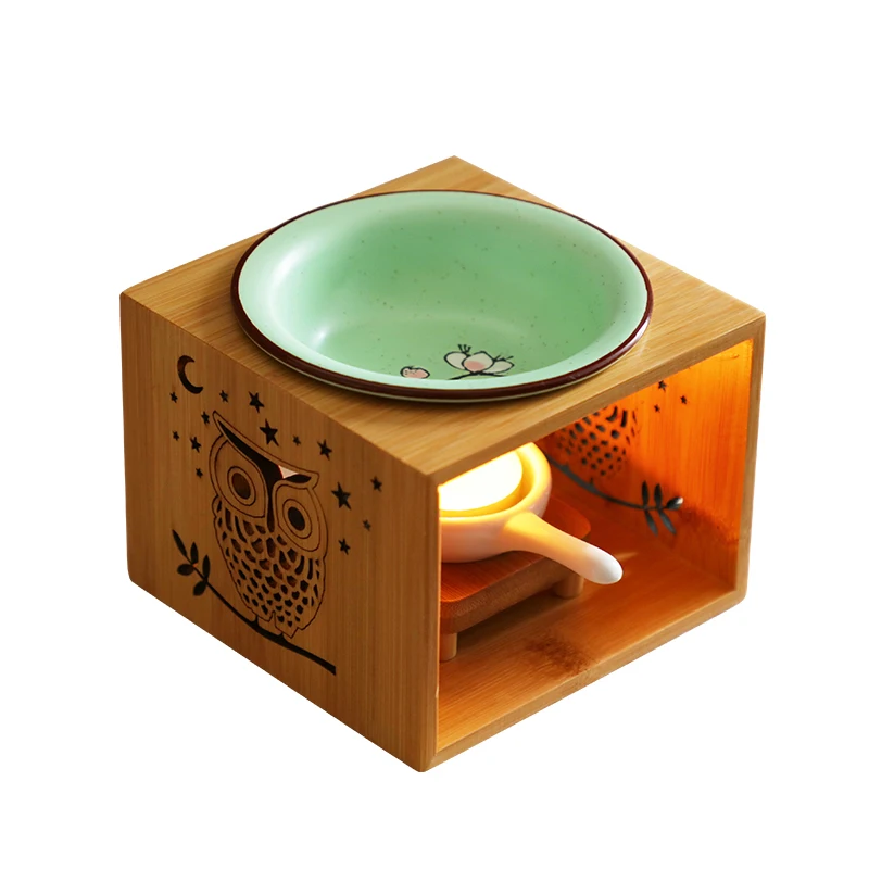 Дерево благовония держатель лампы в форме свечи горелки Творческий масло воск