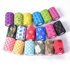 Эластичный бинт для ручек, одноразовый, самоклеящийся, с трубкой, для затяжки, аксессуары для татуировок, марлевая лента, инструмент для оказания первой помощи, 5 см х 4,5 м