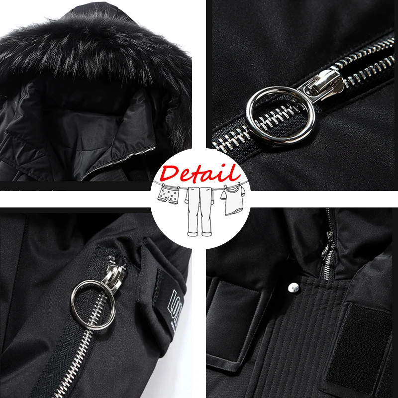 2021 Fashionable Coat Thicken Jacket men Hooded Warm Lengthen Parka Coat White duck down Hight Quality male New Winter Down Coat