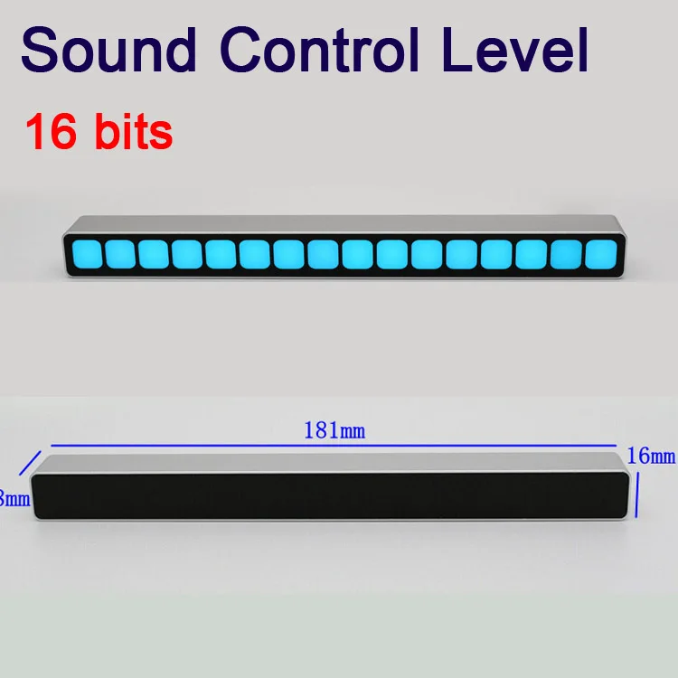 Sound Control Mono 16-bit Level indicator LED VU Meter Amplifier Board lamps Light Speed USB POWER car mp3