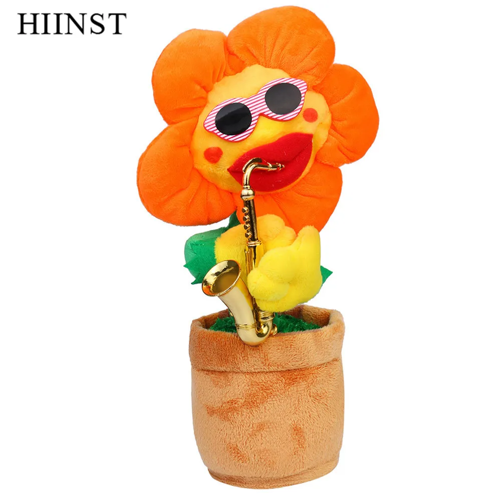 HIINST вокальные игрушки электрические 60 песен пение танцевальный цветок музыка