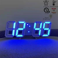 3d digital led wall clock 2412 hour display timer alarm modern clock home usb charge