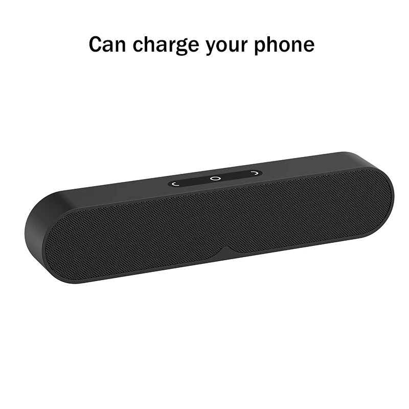 Беспроводной Bluetooth динамик Зарядка сокровище портативный беспроводной динамик 8D стерео объемный Поддержка Bluetooth 5,0 TF AUX USB - Цвет: black