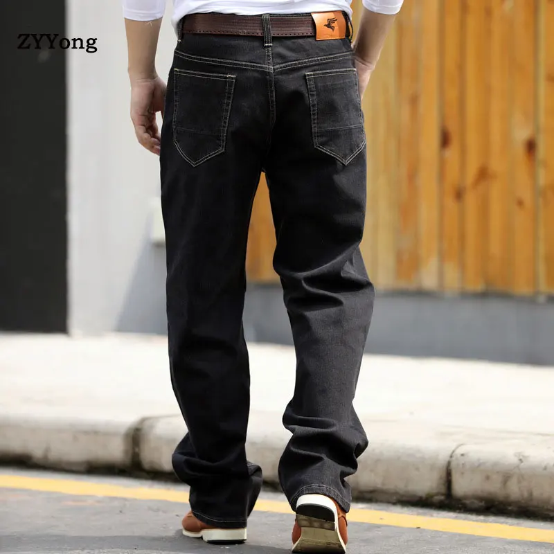 2020 New Men Jeans Wide Leg Denim Pants Loose Hip Hop Skateboard Jeans Straight Trousers Harem Baggy Pants Male Clothes 28-44