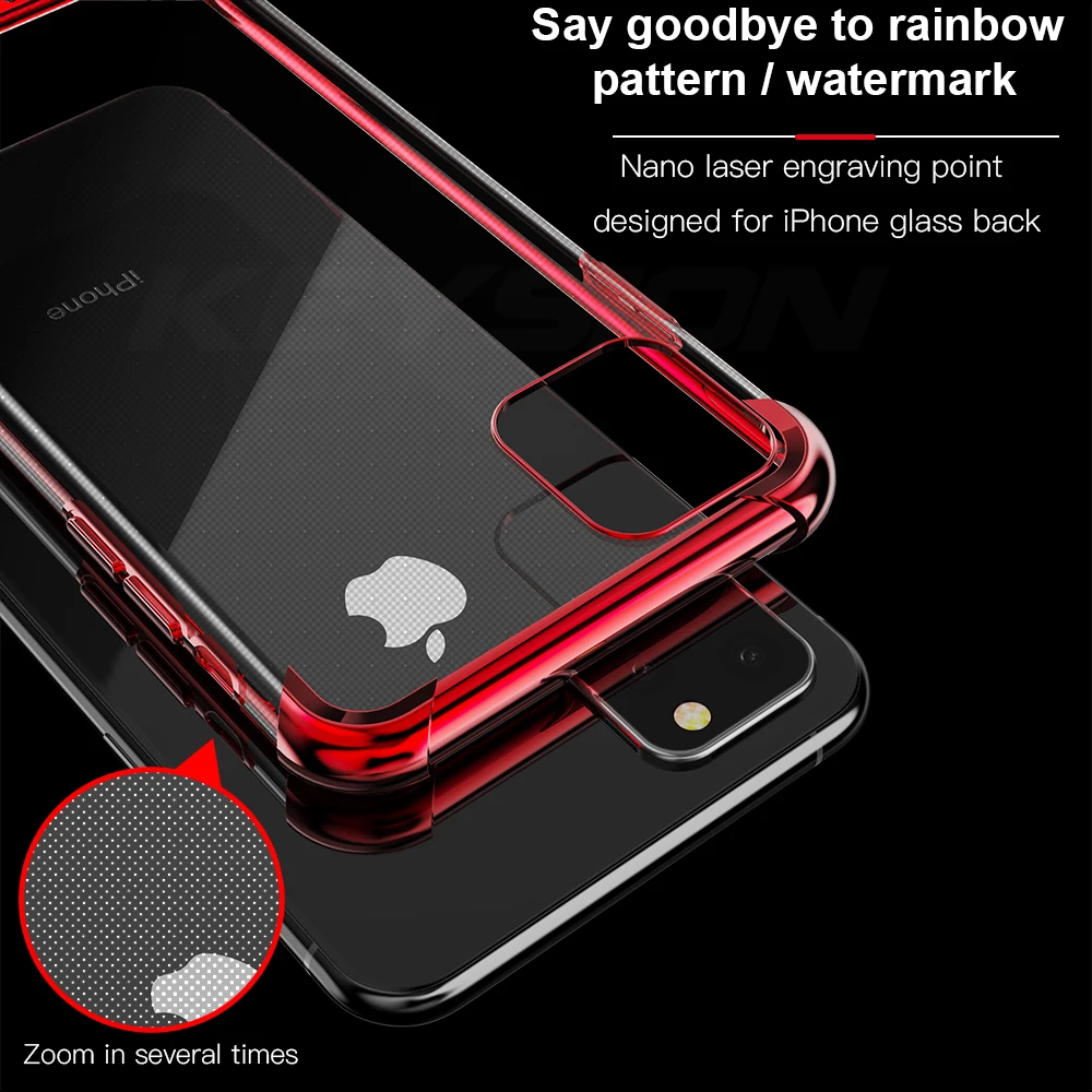 

KEYSION Plating Air-bag Shockproof Case for iPhone 11 Pro 11 Pro Max Anti-knock soft silicone Back Phone Cover for iPhone 11 Pro