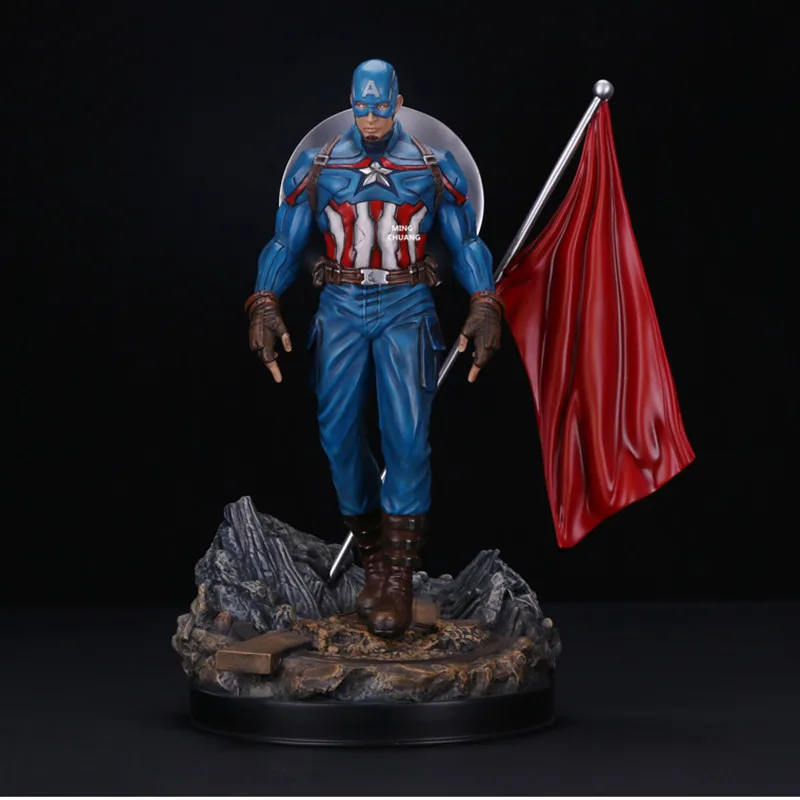 1" Статуя Мстителей Капитан Америка бюст Steve Rogers Полноразмерное портретное Искусство ремесло анимационная фигурка GK игрушечная коробка 32 см V205