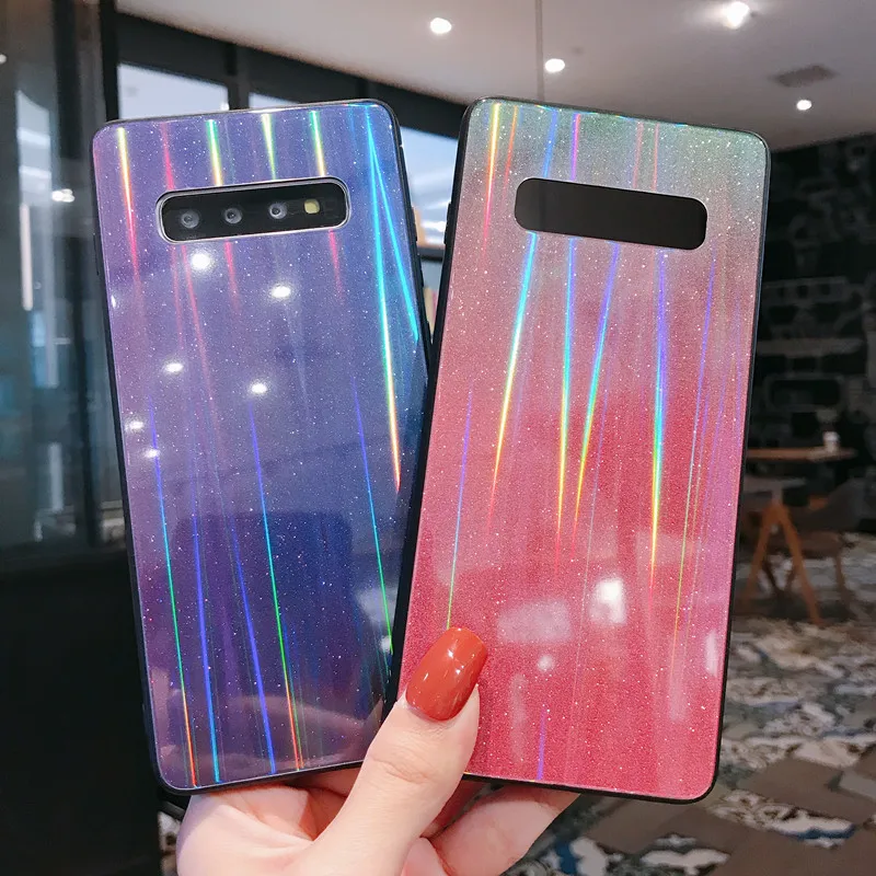 Блестящий чехол с изображением Авроры для Samsung Galaxy S10 Plus S8 S9 S8plus S9plus телефона из