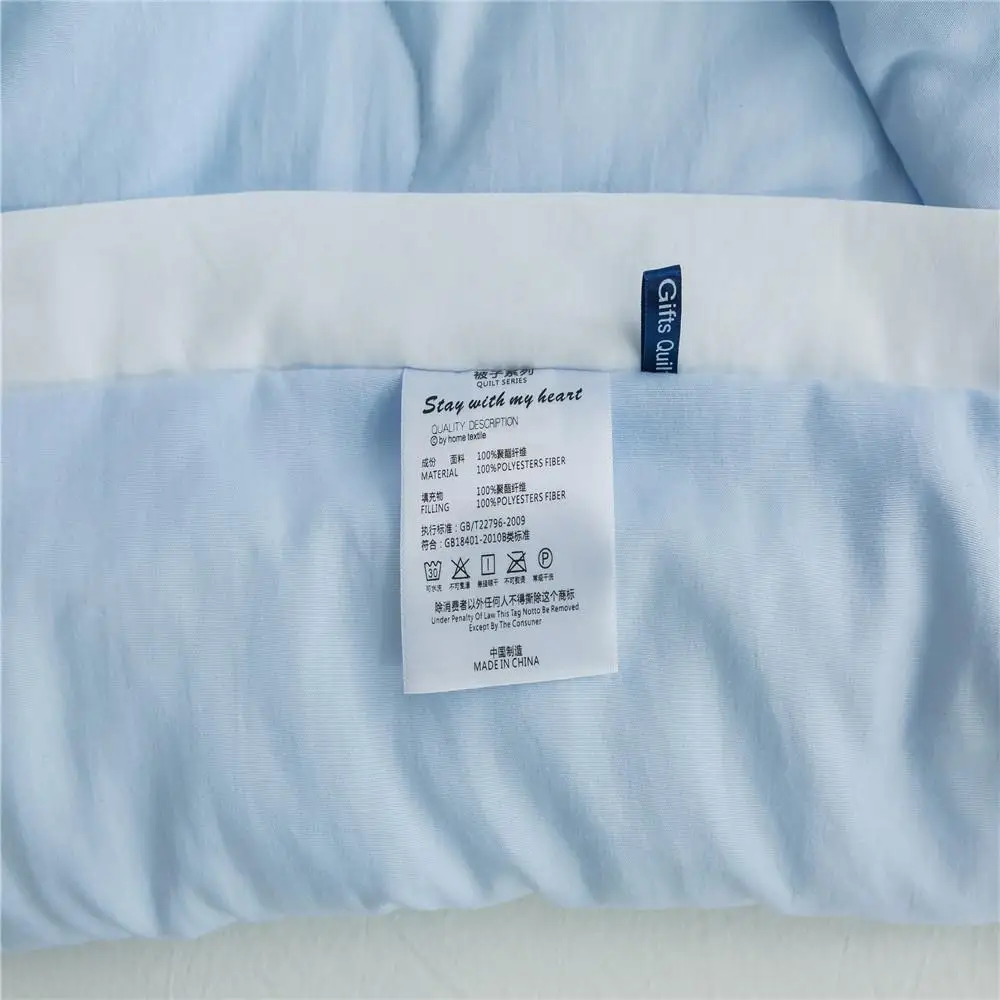 Prezzo Copriletto Trapuntato Estivo In Puro Colore Stile Semplice Coperta Trapunta Blu Copriletto Morbido Twin Full Queen Trapuntatura Lenzuola Solide