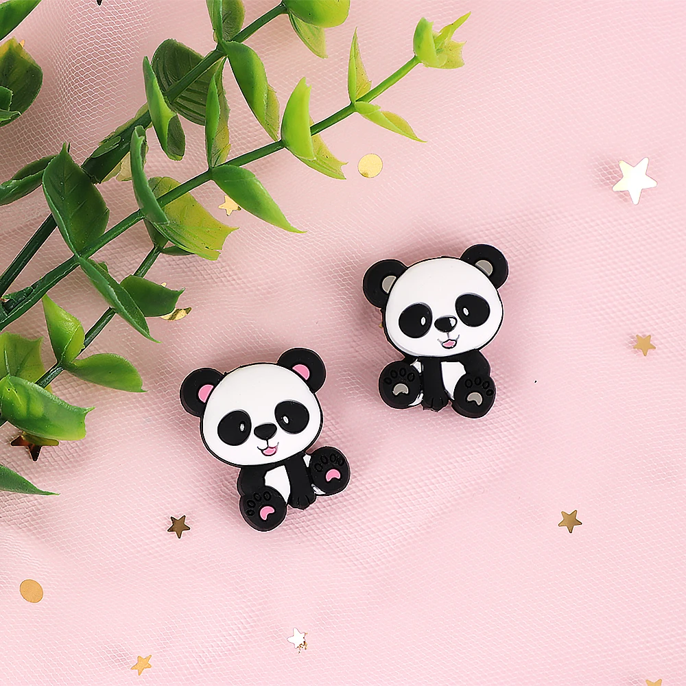 10 шт. мини панды силиконовые бусины картонные грызуны Детские Прорезыватели