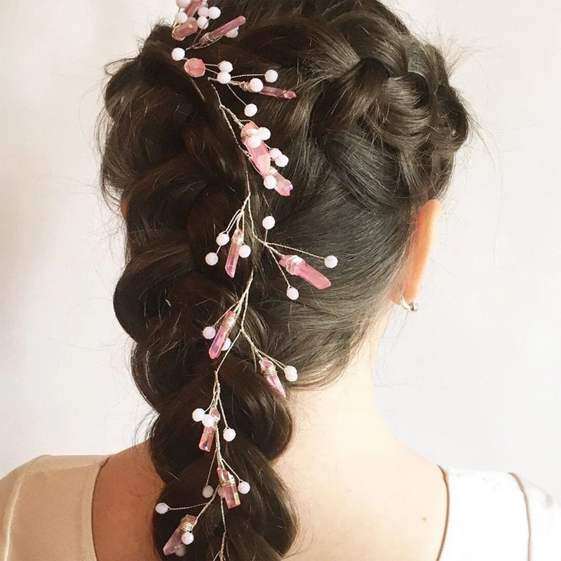 Женская повязка для волос с натуральным драгоценным камнем|Украшения волос| |