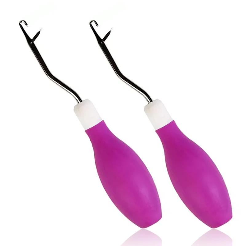 Imzay 2 упаковки защелки крючком игла для вязания с фиолетовой ручкой плетения