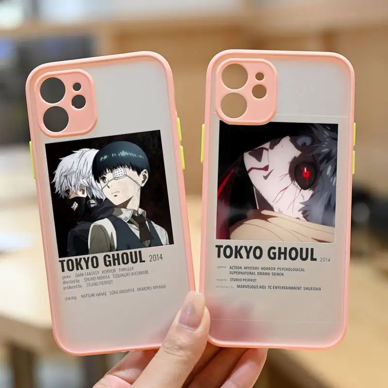 

Tokyo Ghoul Anime pattern Phone Case matte transparent For iphone 7 8 11 12 13 plus mini x xs xr pro max cover