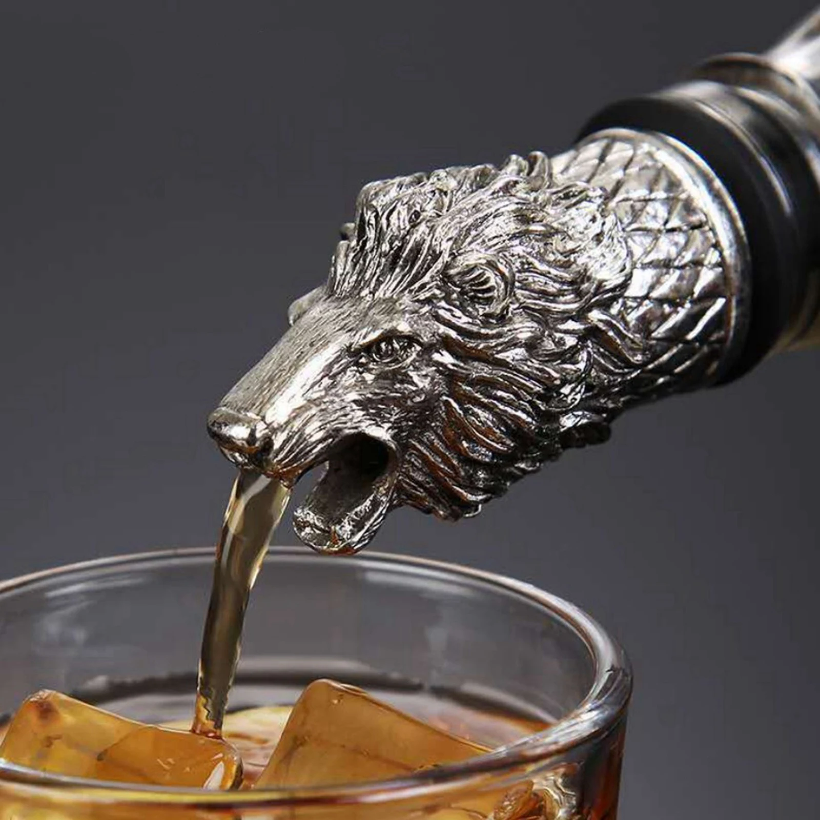 Винный аэратор цинковый сплав в форме головы животного | Дом и сад