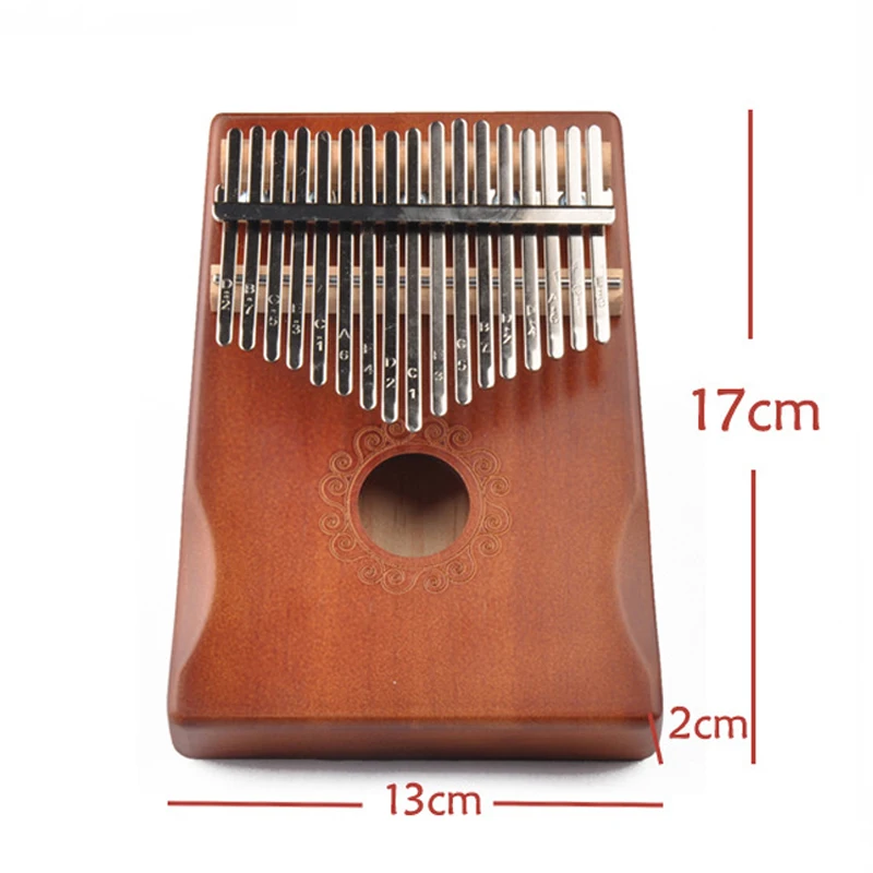 

17 Keys Bull Kalimba Thumb Piano Mahogany Body Musical Instrument Africa Finger Piano Upgrade Handguard Creative Music Box Black