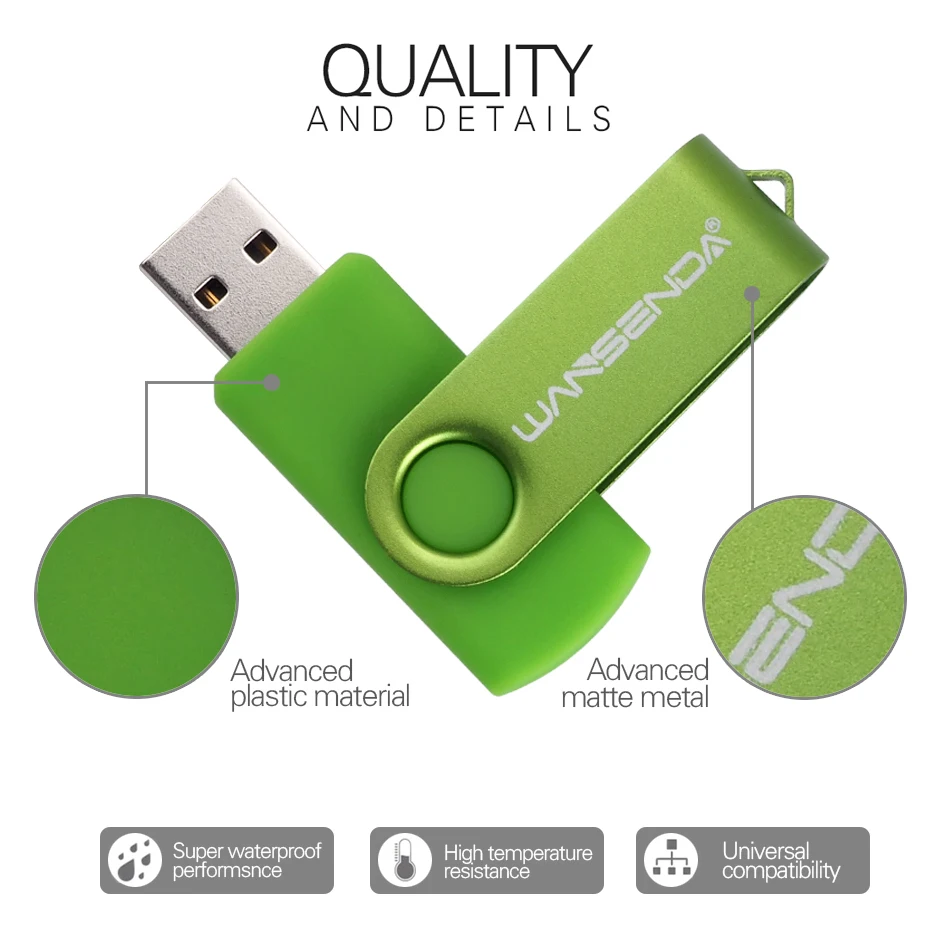 WANSENDA металлический USB флеш накопитель 128 ГБ 16 32 64 256 ГБ|flash drive 64gb|usb flash 64gb4gb usb |