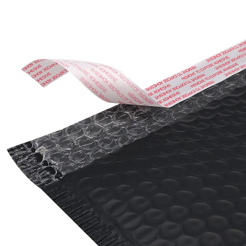 

50pcs Packaging Shipping Bubble Mailers Padded Envelopes Lined Poly Mailer Self Seal Black Gift Bag Bubble Mailing Envelope Bag