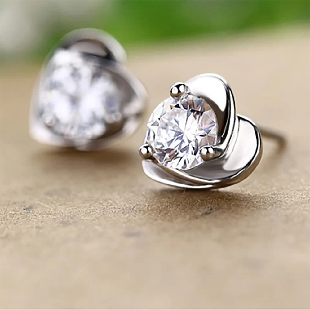 Трендовые Кристальные серьги-гвоздики 2020 новые фиолетовые в форме сердца со