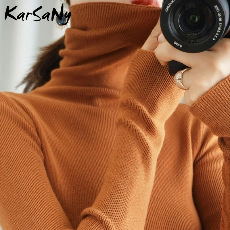 Women's Sweater Winter Clothes Women 2021 Black Turtleneck Sweaters Warm Turtlenecks Pullover Autumn Pull | Женская одежда