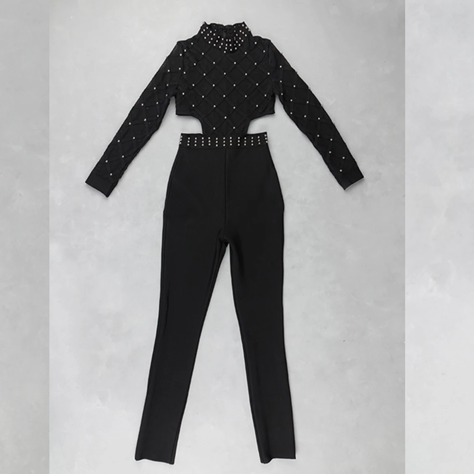 Модные черные с длинным рукавом 2019 сексуальные бусы сетка для женщин