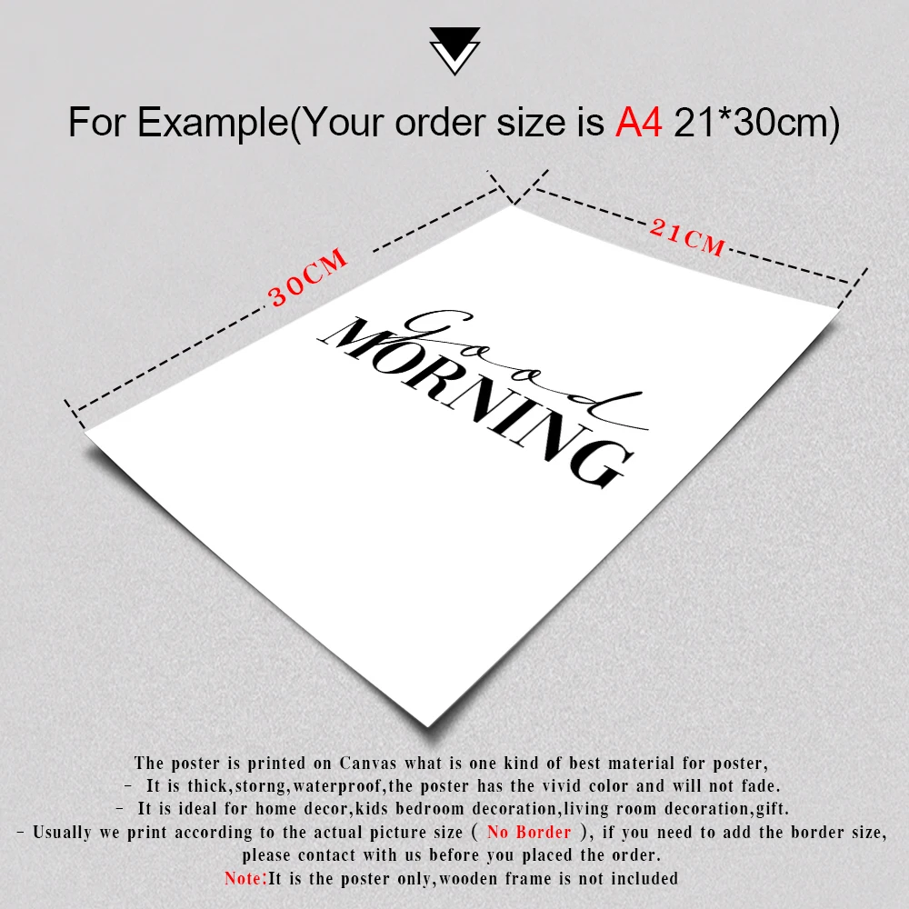 

Nordic Poster Morning Bedroom Canvas Painting Black and white Home Decorative Picture Quote Print for Living Room Wall Decor