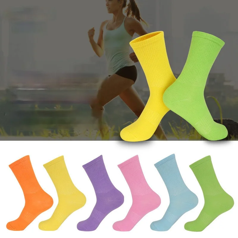 

New women socks Japanese Candy-colored students solid color Rainbow Joker socks women's tube ins