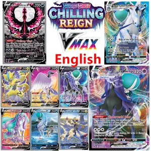 POKEMON NEW English Card VMAX 50 Pcs Zapdos TCG: SWORD & SHIELD
CHILLING REIGN Calyrex Dynamax VMAX Cards Game Collectible Toys