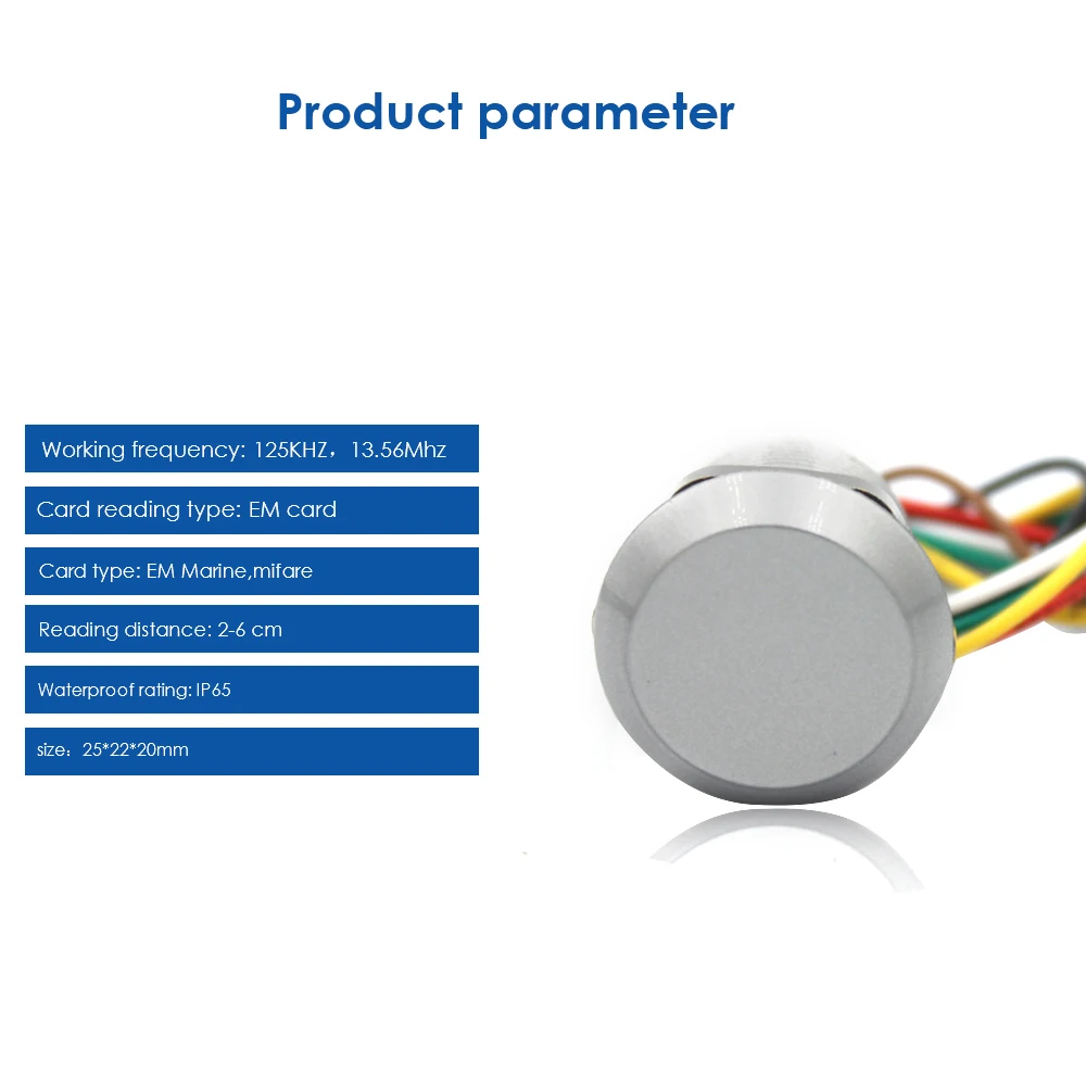 Новый металлический маленький мини-считыватель карт доступа IC ID